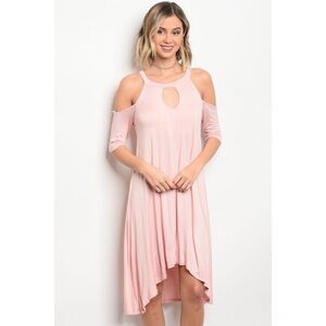 🆕hi-low dress in salmon